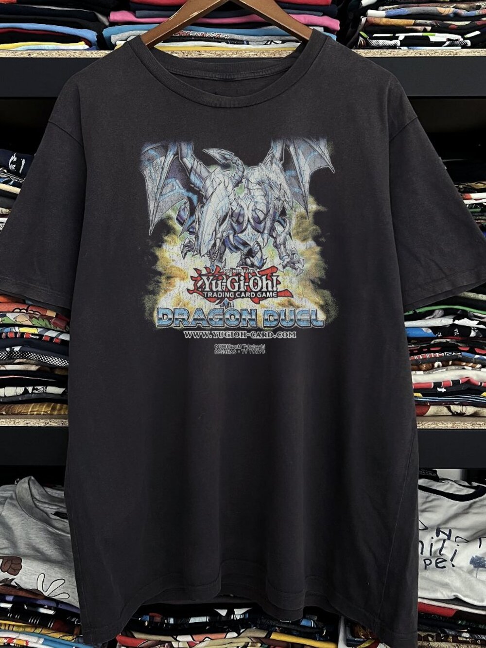 Rare Yugioh Dragon Duel TCG Tournament Washed Black Tee